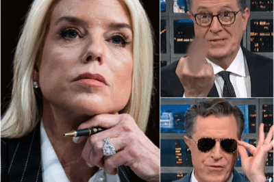 Pam Bondi didn’t just appear on The Late Show—she dominated it. In a jaw-dropping moment that had both the audience and Stephen Colbert stunned, Bondi fired back with a brutal one-liner that completely shifted the tone of the show.