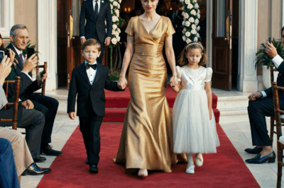 Thrown out of her home by her husband in the dead of night, six years later she stepped off a helicopter onto the gala’s red carpet, holding her twins’ hands — and one sealed envelope that plunged the entire ballroom into silence; the CEO’s career collapsed in a single night…