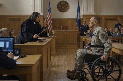 ‘Defendant, stand up!’ — The war veteran who lost both legs on the battlefield collapsed; the courtroom erupted, and just a few minutes later the female judge turned pale and left the bench…