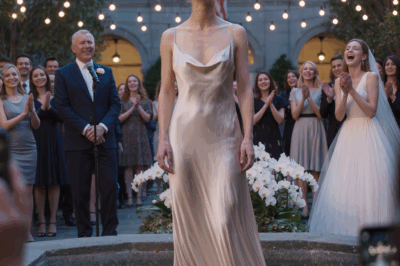 When I showed up alone at my older sister’s wedding, my father laughed loudly and then said loudly: ‘Not even one person to go with!’ and told me to go sit by the fountain. I stood up, smiled: ‘Dad, remember this moment.’ Twenty minutes later, my husband’s car stopped in front of the lobby, the whole room fell silent; only then did they realize who I really was.