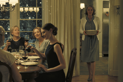 At the family dinner, my daughter-in-law poured wine for her mother and ordered me to wash the dishes – ten minutes later, when they realized I was gone and the sink was silent, it was already too late to stop what I’d started