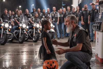 She was just a scared nine-year-old girl who slipped out of a noisy birthday party to walk four blocks home while her mom sat in traffic on Interstate 85… and within an hour, sixty bikers, two rival motorcycle clubs, and the entire local police force would be standing between her and the kind of man parents have nightmares about.